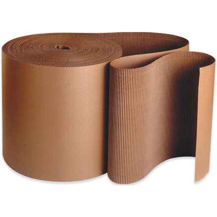 36" x 250' - A Flute Kraft Singleface Corrugated Roll