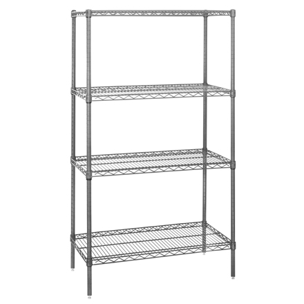 60 x 36 x 86" - 4 Shelf Wire Shelving Starter Unit