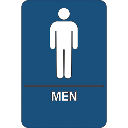 "Men Restroom" ADA Compliant Plastic Sign